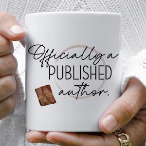 Autor publicado oficialmente, regalo para autor nuevo, taza para redactor, autor autoeditado, escritor de libros publicados.