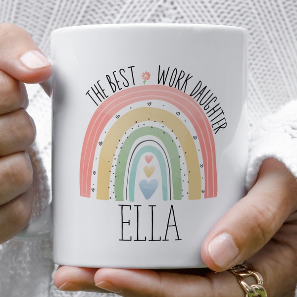 The Best Work Daughter Gift Like a Daughter To Me Gift for Colleague Work Daughter Birthday Bestie Mug, Gift From Work Mum, Work Friends Mug