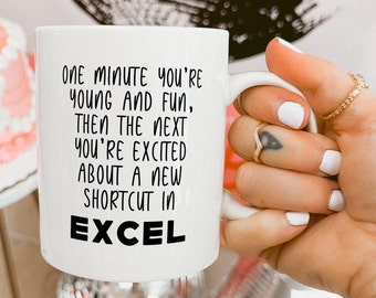 Excel Mug Gifts, Funny Excel Mug, Spreadsheet Lover, Spreadsheet Gift Mug, Admin Assistant Mug, Accountant Graduation, Project Manager