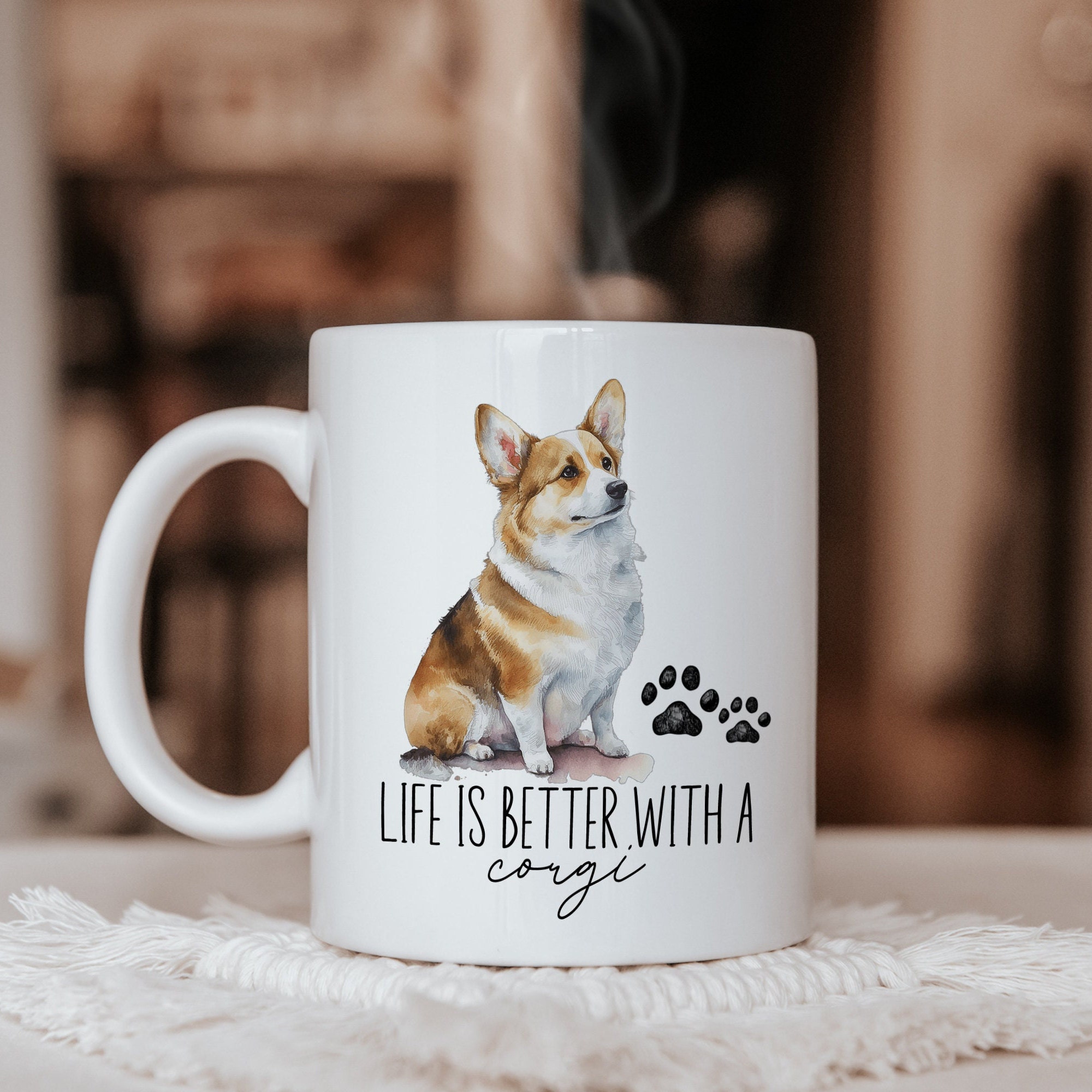 Life is Better With a Corgi Mug, Cute Corgi Gift, Dog Lover Gifts,  Corgi Lovers Gifts, Dog Owner Present, Corgi Watercolor Gift
