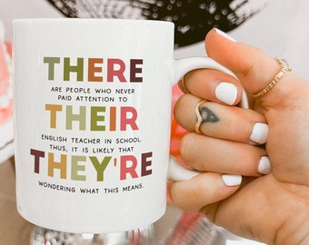 Funny Grammar Mug, English Teacher Gift