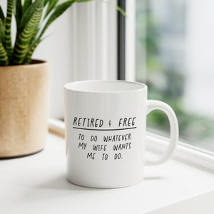 Mug gratuit et à la retraite, cadeau de mari à la retraite, cadeau de retraite pour homme, cadeaux de retraite pour homme, cadeaux de retraite pour grand-père, carte de retraite