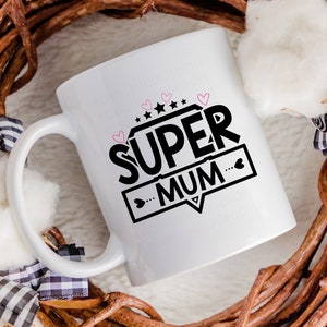 Tazza Super Mamma, Biglietto Super Mamma, Tazza Supereroe Mamma, Tazza Super Mamma, Regalo per la Mamma dal Bambino, Regalo Amore Mamma, Regalo di Pasqua per la MammaRegalo di Compleanno