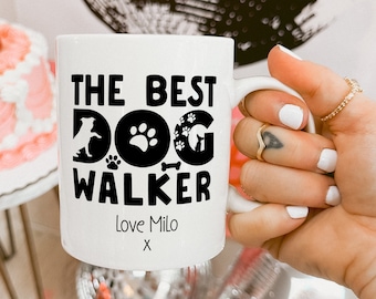 Dog Walker Mug, Ceramic Coffee Mug, Thank You Gift