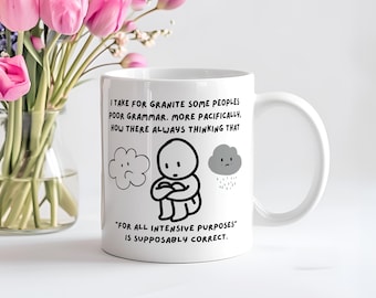 Funny Grammar Coffee Mug, English Teacher Gift
