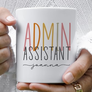 Admin Assistant Personalised Mug, Present for Admin Staff, Administrative Assistant Gift, Office Worker Birthday, Office Squad.
