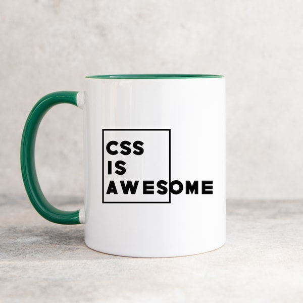 Taza CSS, regalo para desarrollador, cumpleaños de diseñador web, taza de café de cerámica