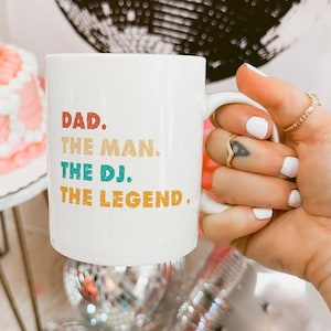 Papa l'homme, le DJ la légende, cadeau pour papa, cadeau DJ drôle pour papa, cadeau disc jockey, cadeaux pour les mélomanes, cadeau DJ pour lui, cadeau DJ d'anniversaire