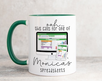 Personalised Spreadsheet Mug, Guru Pro Data Analyst Mug, Excel Mug, Spreadsheet Gift, Spreadsheet Excel