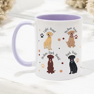 Labrador Coffee Strength Mug, Chocolate Lab, Yellow Labrador, Dog Dad Mug, Fox Red Labrador Mug.