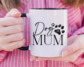 Dog Mum Ceramic Mug, Paw Print Gift