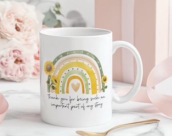 Sunflower Rainbow Teacher Mug Gift