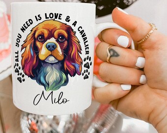 Ruby Cavalier King Charles-spaniël, Ruby King Charles Cavalier, Cavalier-mok, cadeau voor Cavalier-eigenaar, King Charles-hondcadeau, hondenliefhebber
