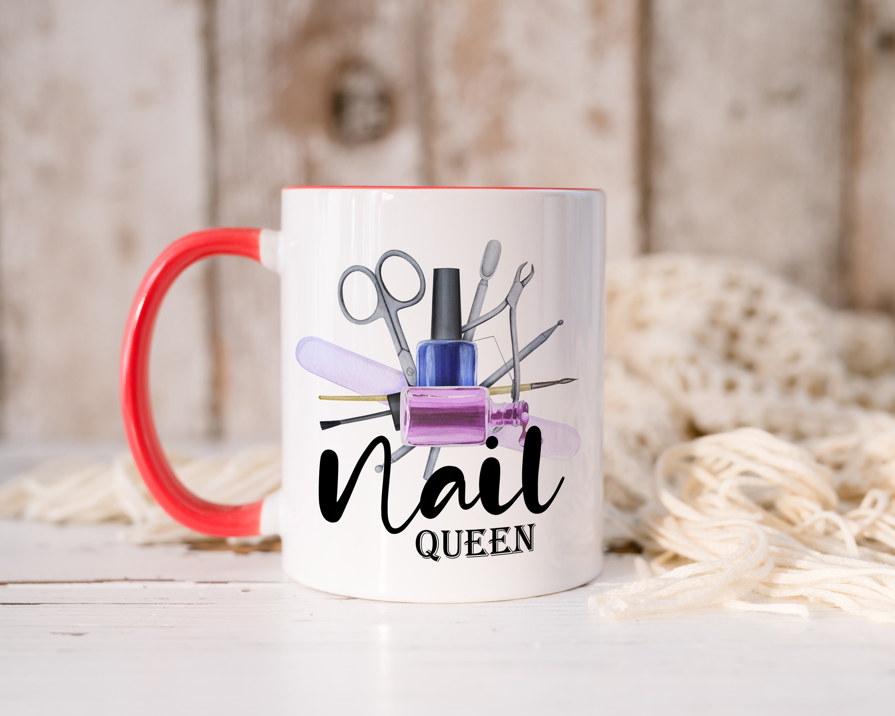 Nail Queen Mug, Nail Tech Gift - Etsy