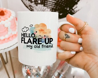 Flare Up Mug, Chronic Illness Gift, Watercolour Cloud Design