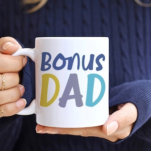 Cadeau papa en prime, carte papa en prime, tasse papa en prime, cadeau beau-père, cadeau d'anniversaire beau-père.