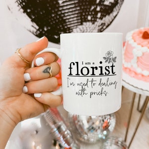 Ich bin ein Florist, ich bin es gewohnt, mit Stichen umzugehen, Floristen Geschenk, Floristen Geburtstagskarte, Geschenk für Florist, Blumenverkäufer