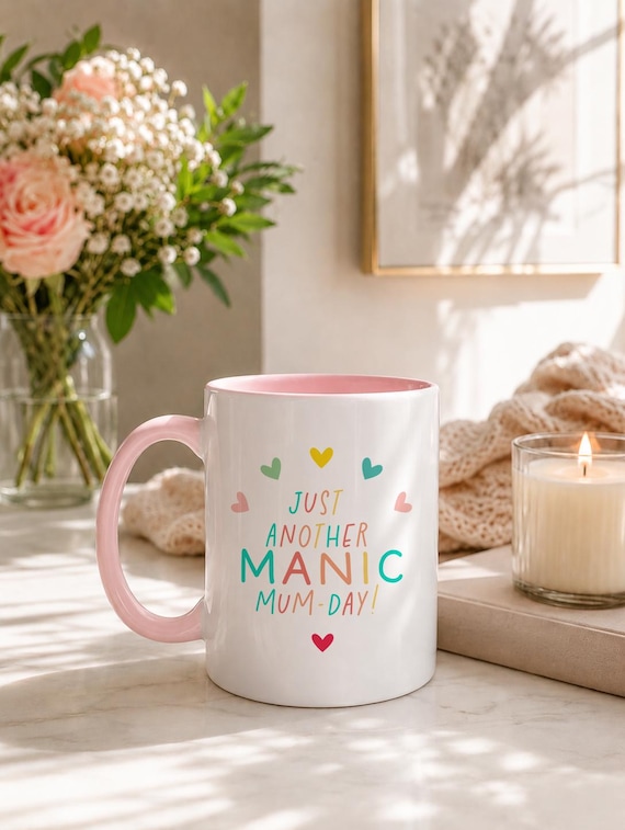 Manic Mum Day Coffee Mug, Funny Mum Gift