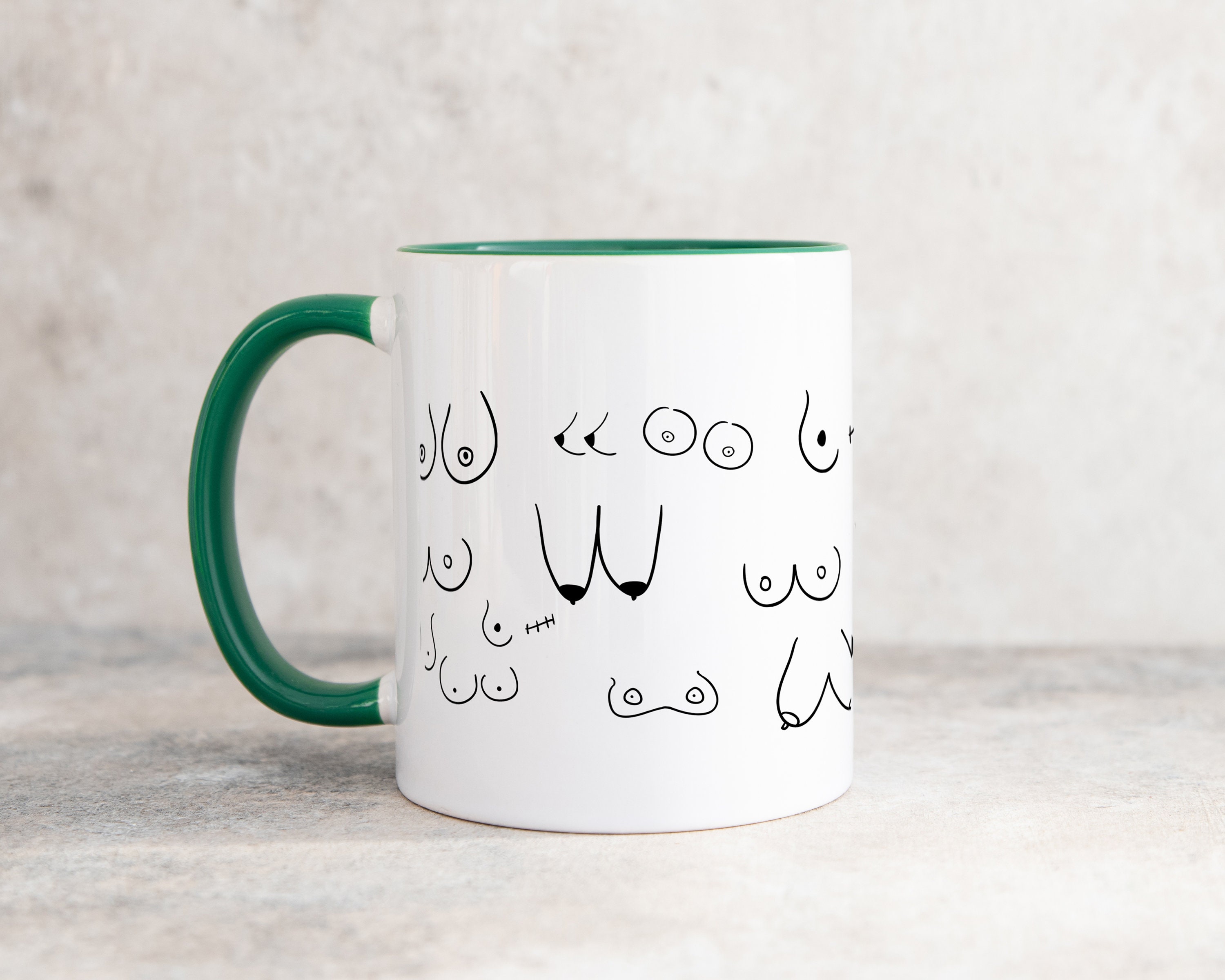 Set 2 Tazzine Caffè Con Piattino Decoro Minimal Positivitime - Wald