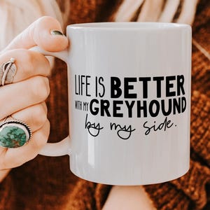 Tazza Greyhound, regali per gli amanti dei cani, tazza per cani, regalo per proprietari di cani, papà Greyhound, papà di cani