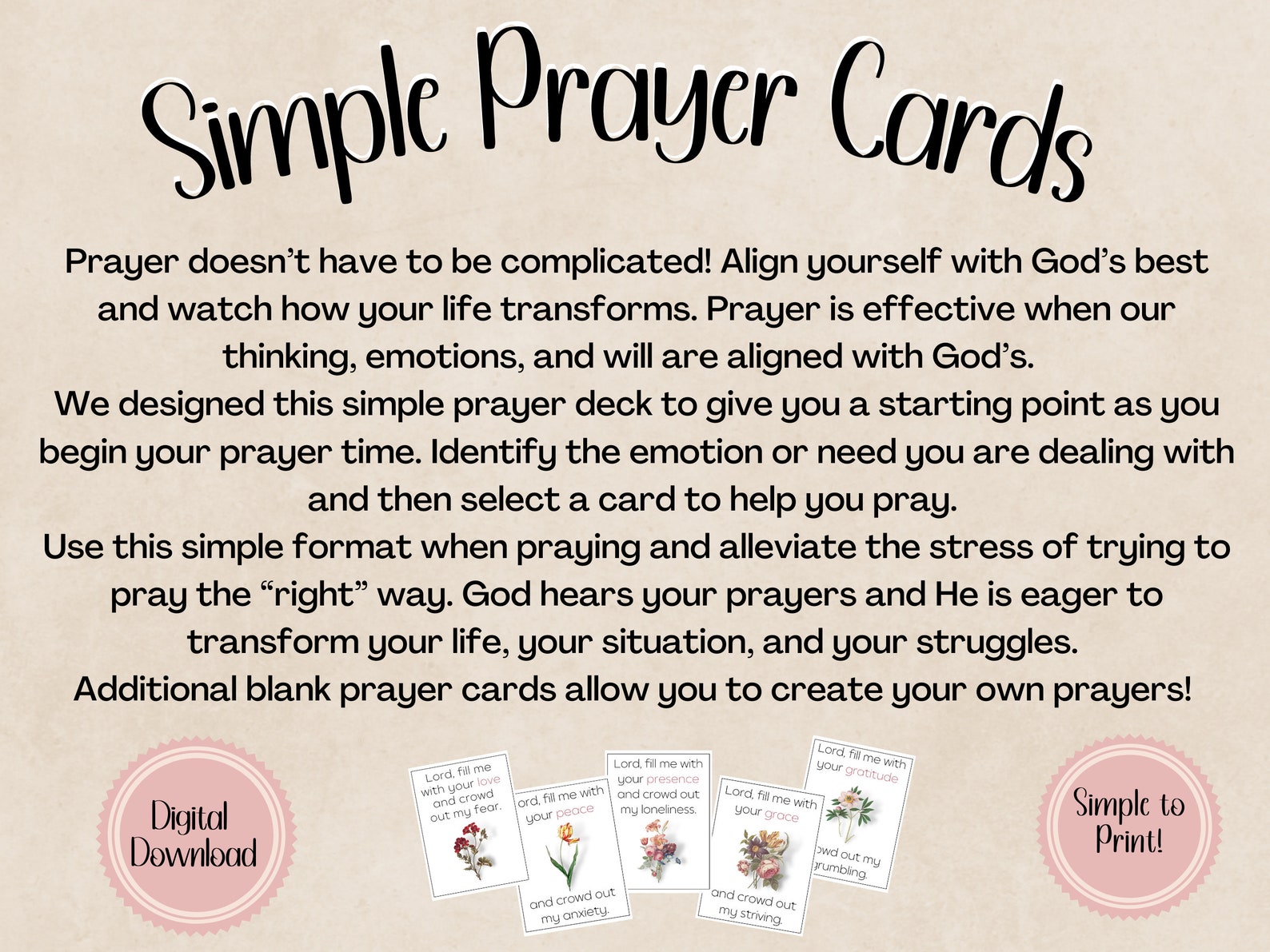 Simple Prayer Cards Printable Cards Prayer Cards Bible Cards Card Sets ...