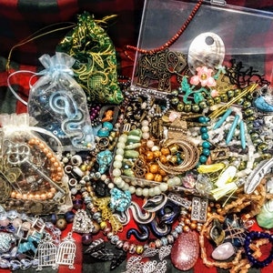 Bulk Mixed Lot Grab Bag: Quality Loose Beads and Charms for Jewelry Crafting! Perfect Gift, Stocking Stuffer...