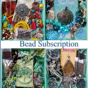 Gemstone bead shop subscription box