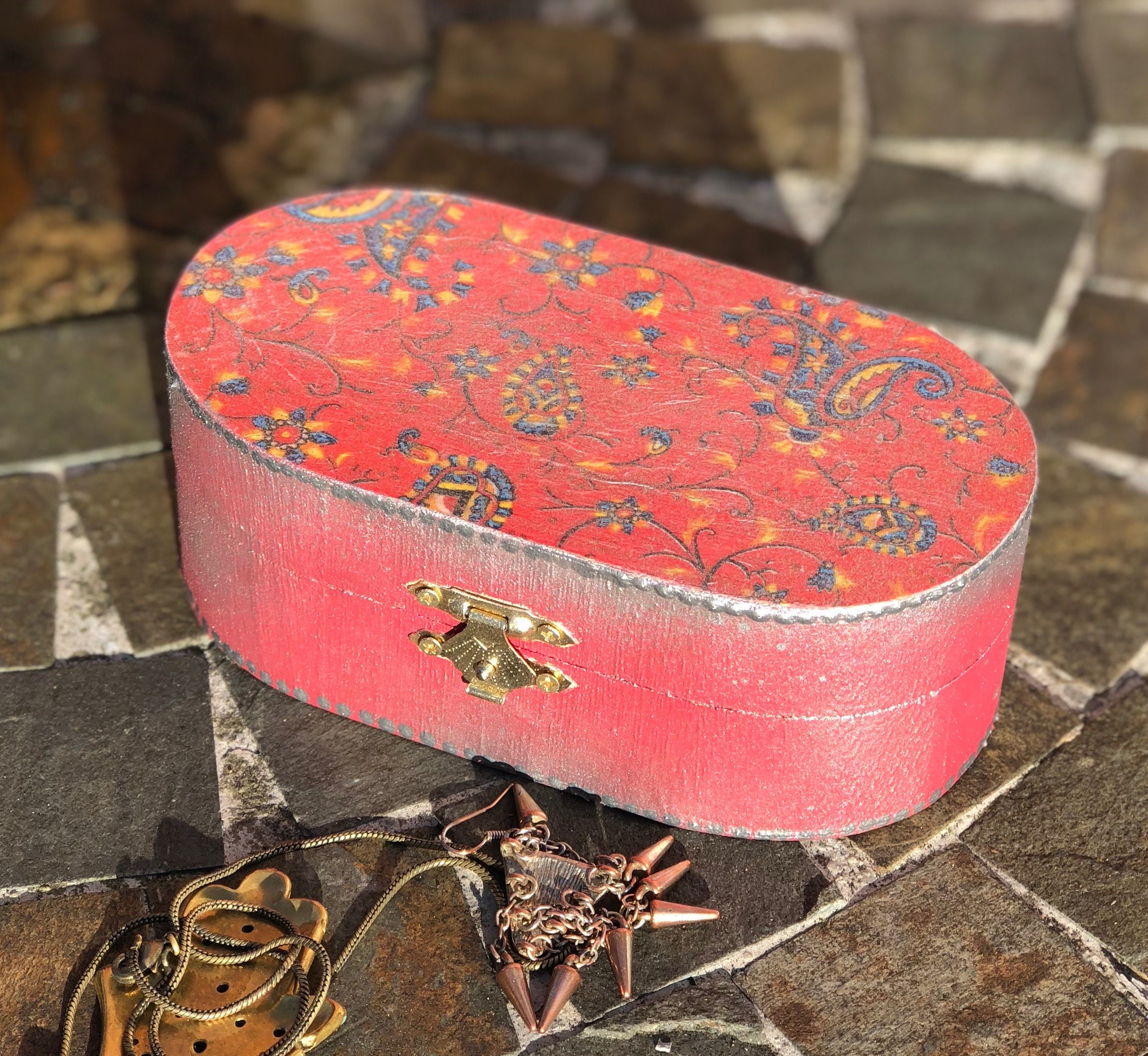 Curved Wooden Jewellery Box, Trinket Box, Memory Box Etsy UK