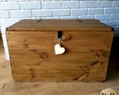 Handmade wooden chest trunk blanket box toy box coffee table