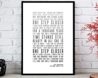 Song Lyrics Print Etsy