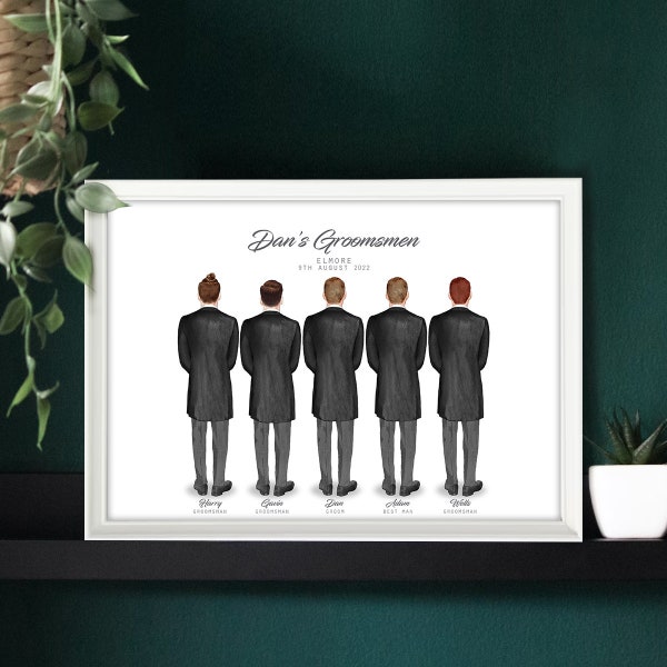 Personalised Groomsmen Print, Best Man Present, Groomsmen Gift, Usher Gift, Custom Wedding Gift, Wedding Print, Best Man Gift, Page Boy