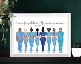 Male Nurse Print, Personalised Nurse Gift, Best Friend Print, Midwife Print, Doc Present, Vet Gift, Doctor Print, Scrub Life, Nurse Scrubs