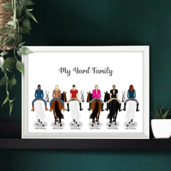 Custom Best Friends Print, Horse Print, Horse Riding, Custom Horse Riding Gift, Horse Lover, Pet Print, Friends Horse Riding Gift, Birthday