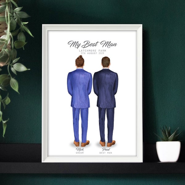 Personalised Best Man Gift, Best Man Present, Groomsman Print, Groomsman Gift, Personalised Wedding Gift, Wedding Print, Best Man Proposal