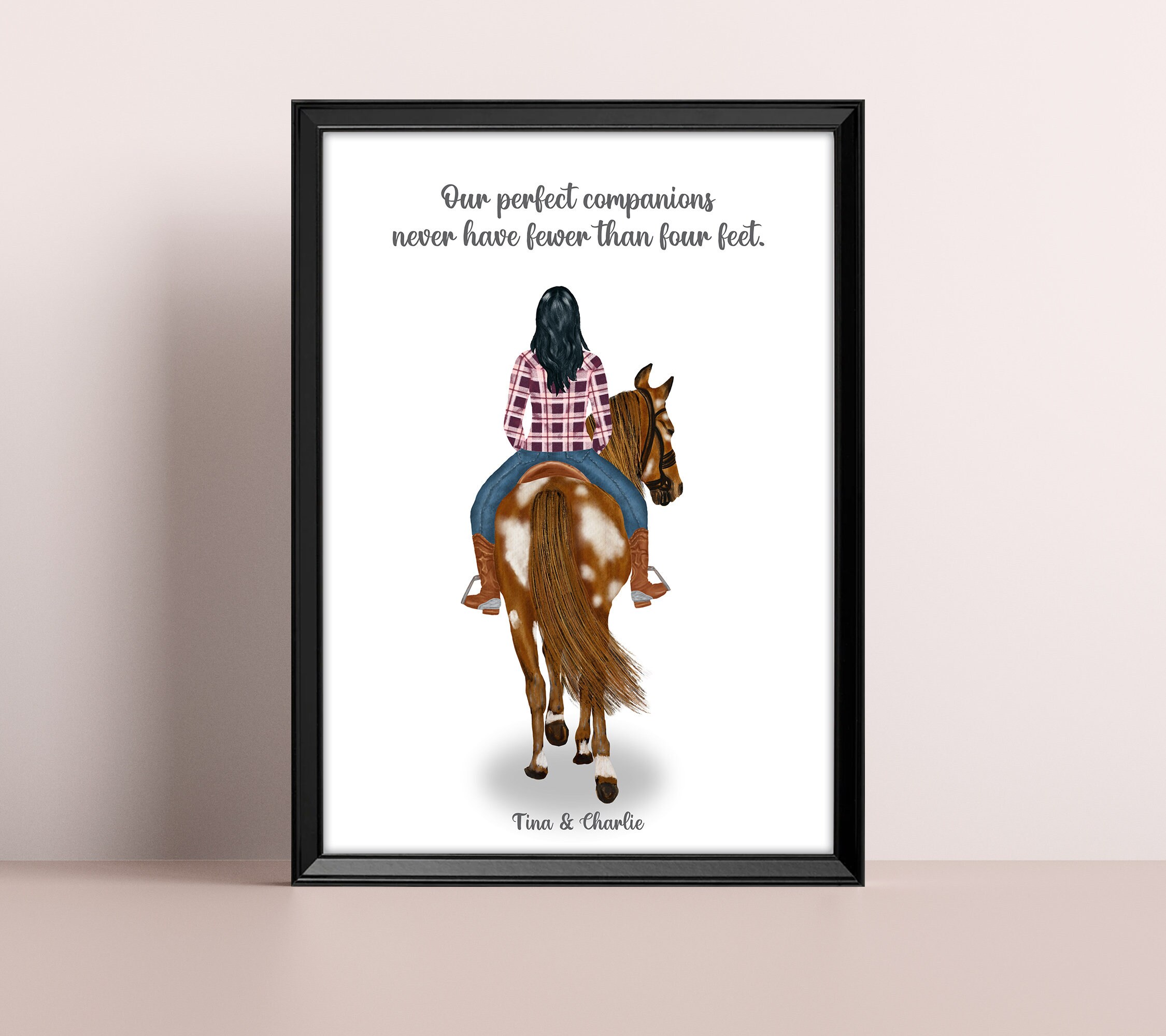 Custom Horse Rider Gift Horse Print Horse Riding Custom Etsy UK