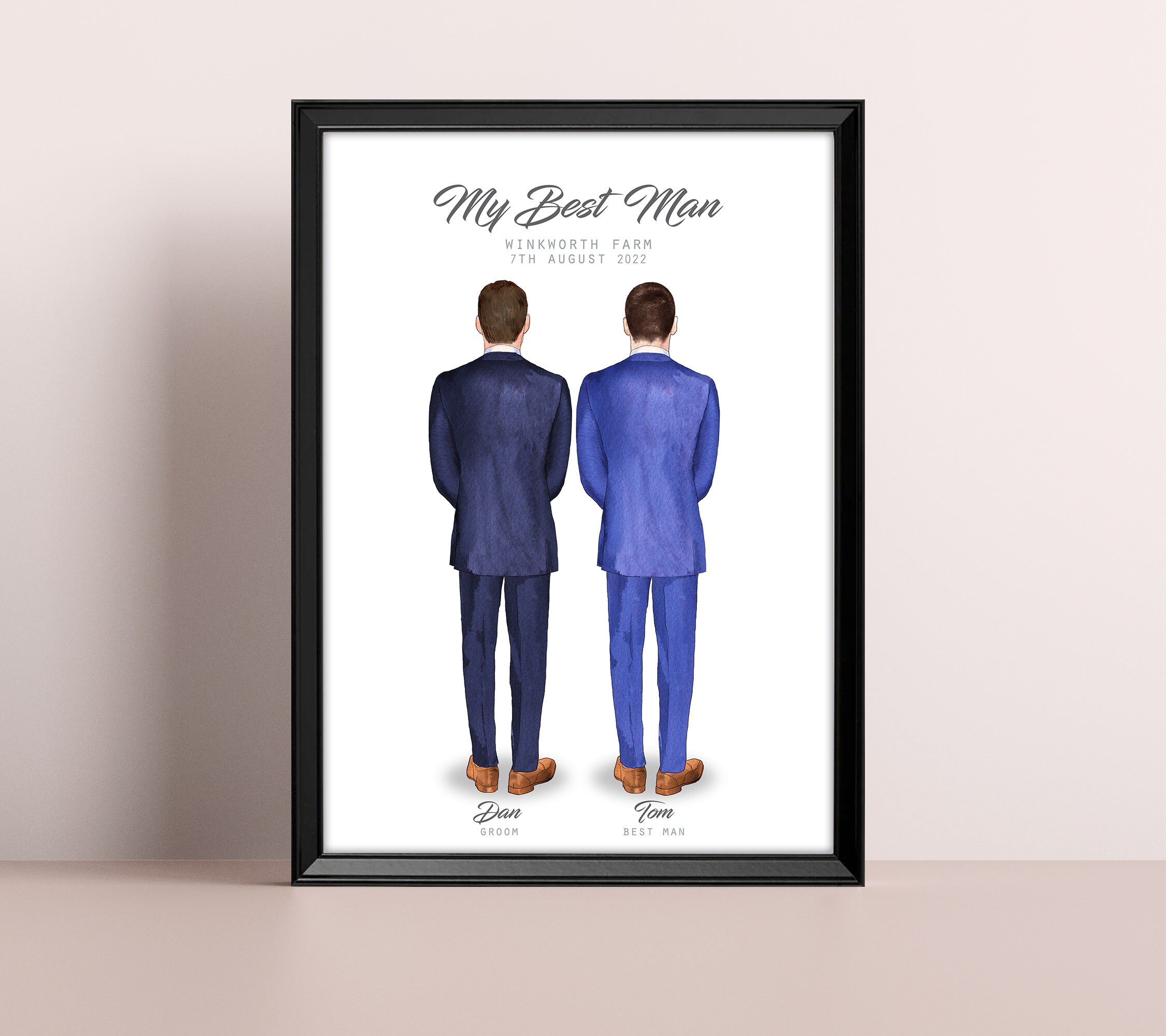 Personalised Best Man Gift Best Man Present Groomsman Print Etsy UK