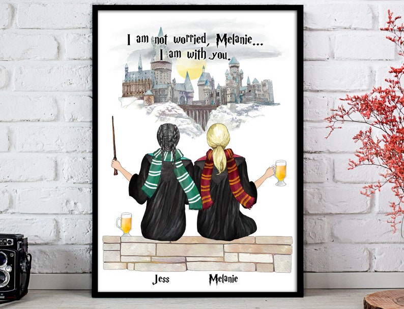 Personalised Harry Potter Print Best Friends Gift Harry | Etsy