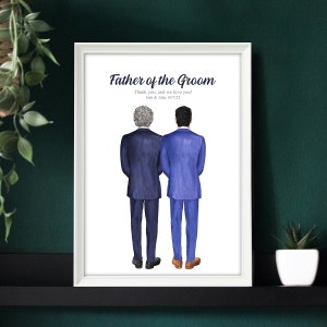 Father of the Groom Gift, Father of the Groom Present, Wedding Print, Wedding Keepsake, Gift For Dad, Father of the Groom Gift