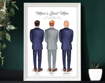 Groomsmen Gift, Personalised Groomsmen Print, Best Man Present, Page Boy Gift, Personalised Wedding Gift, Wedding Print, Best Man Gift