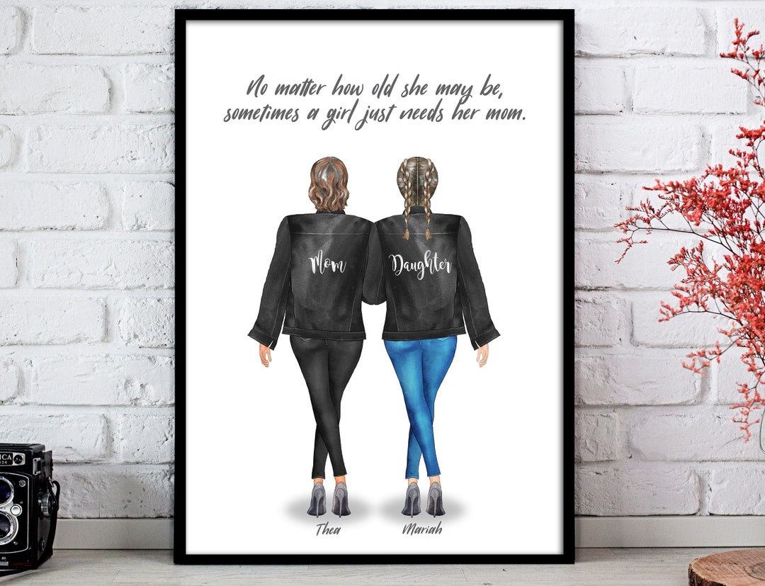 Mum & Daughter, Mom Birthday Gift, Daughter Birthday Present, Family