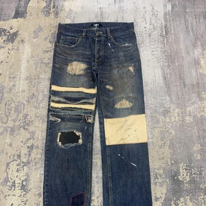 Japanese Brand Eight Patchwork Kapital Style Denim Kapital Boro Style Mens Denim Jeans Made In Japan Jeans Waist 33x32.5