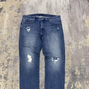 Vintage Uniqlo Distressed Jeans: Japanese Streetwear Style (W35x29