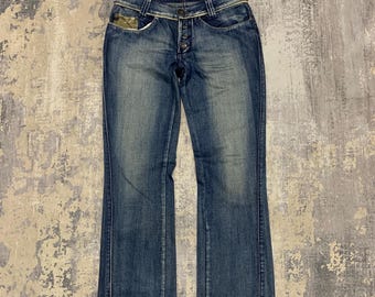 Vintage Miss Sixty Low Rise Flare Jeans - Y2K Blue Wash
