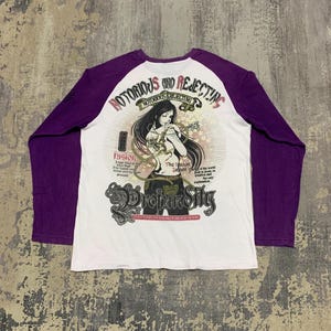 Vintage Japanese Sukajan Longsleeve T-Shirt: Fullprint Graphic Raglan
