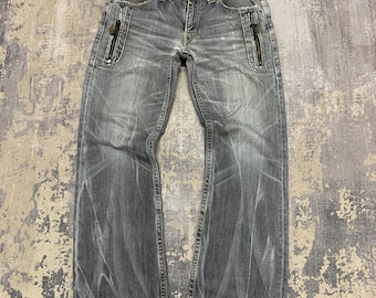 Vintage Levis 507 Clawmark Jeans: Stone Wash Denim, Flared Boot Cut W34x29.5