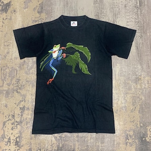 Vintage 90s Animal Frog Tees Black Medium Vintage Animal Tees Vintage Animal Graphic Tees Size Small