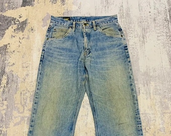 Vintage 90s Lee Jeans: Distressed Rusty Denim, Made in Japan (30x27)