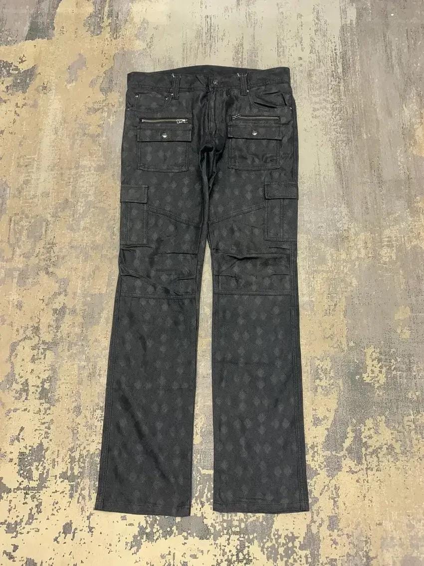 Vintage Semantic Design Cargo Pants, Multi Pocket Avant Garde