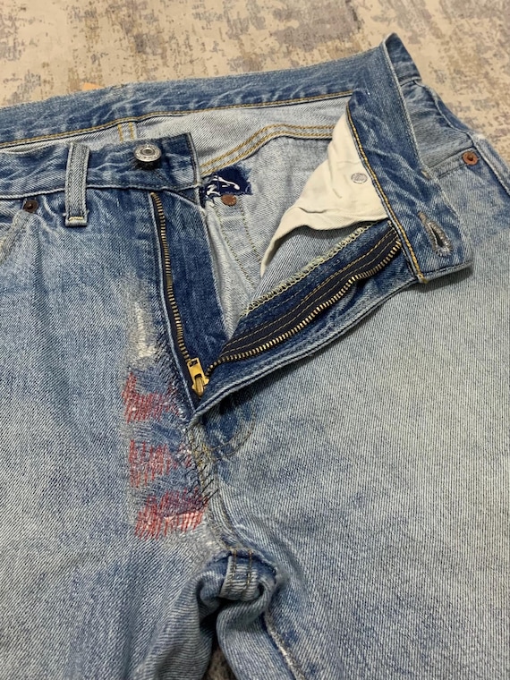 Custom Patchwork Levi’s 501ZXX Big E LVC Jeans | … - image 5