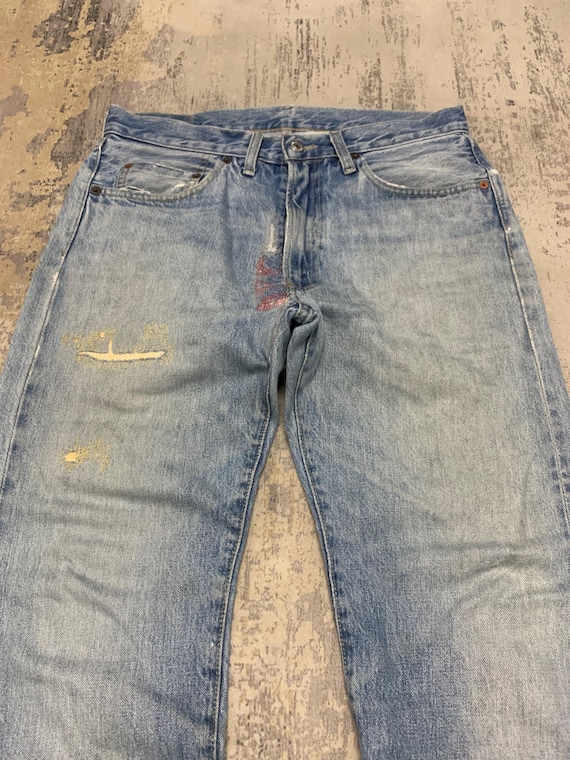 Custom Patchwork Levi’s 501ZXX Big E LVC Jeans | … - image 2